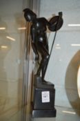 A good bronze figure of a female warrior, possibly Diana, by Beck.