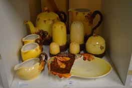 A quantity of Burleigh Ware Acorn design china.