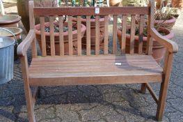 A child's garden bench.