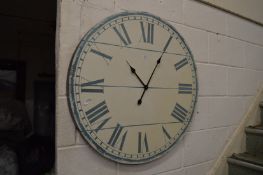 A large wall clock.
