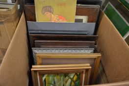 Various paintings and prints.