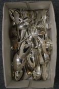 A quantity of silver flatware, various makers and dates, approx 56 ounces.