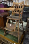 An early child's combination high chair.