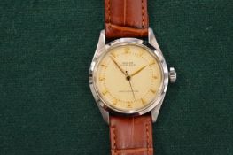 A gentlemans Rolex Oyster Royal stainless steel cased wristwatch, circa 1950, fully serviced 2011.