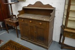 An unusual 19th century grained pine chiffonier (wood worm damage).