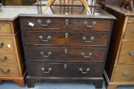A George III mahogany four drawer chest.