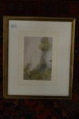 Views on the Thames, set of three watercolours.