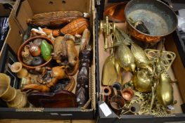 Quantity of decorative ornaments and brass ware etc., to include New Zealand items.