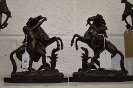 A good small pair of bronze Marley horses.