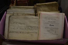 A large collection of deeds and indentures, mainly 19th century.