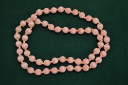 A decorative bead necklace.