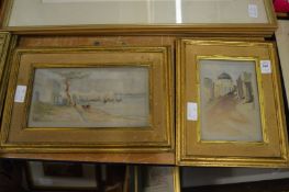 A small pair of pictures depicting Arab scenes.