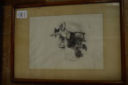 Amedee Forestier, a cavalier with pipe and tankard, print.