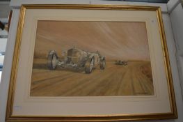 A David Johnstone, Racing Mercedes, mixed media.