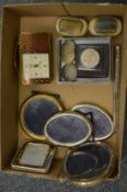 Small photograph frames, coins etc.