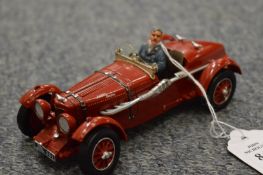 A King and Country die-cast model of an early Aston Martin Ulster racing car.
