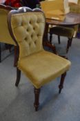 A set of six Victorian dining chairs (faults).