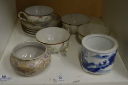 Japanese eggshell porcelain and other items.