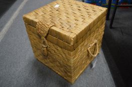 A wicker basket.