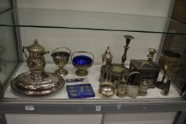 A quantity of plated wares.