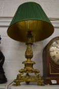 A good cast brass table lamp.