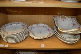 Floral decorated part dessert service.