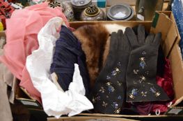 Fur stole, ladies hats etc.