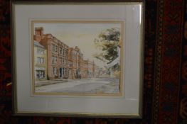 John Geoffrey Garratt, Farnham from Trafalgar Court and West Street, Farnham, two watercolours,