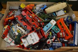 A quantity of die-cast toys and models.