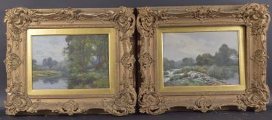 SIDNEY VALENTINE GARDNER (STAITHES GROUP 1859-1967) A pair of river views 'Guilford on Avon' and '