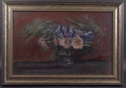 GEORGE WEISSBORT (1928 - 2013) A STILL LIFE a bunch of flowers Signed and dated, 1987, oil on board,