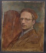 GEORGE WEISSBORT (1928 - 2013) A SELF PORTRAIT OF THE ARTIST. Signed and dated, 1953 Oil on board,