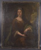 FRENCH SCHOOL (18TH CENTURY) Pair of portraits of a lady and gentleman, three quarter length, oils