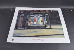 AFTER EDWARD HOPPER 'Drug Store' poster published by the Museum of Fine Arts Boston, 'New York