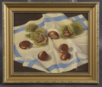 GEORGE J. BAILEY (20TH CENTURY). Still life of chestnuts, signed 