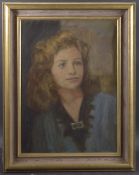 GEORGE WEISSBORT (1928 - 2013) YVONNE'S DAUGHTER Oil on board, framed 64cm x 46cm