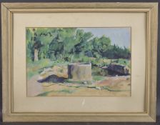 GEORGE WEISSBORT (1928 - 2013) A WELL Signed and dated 1951, oil on board, framed 35cm x 50cm