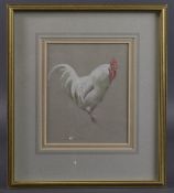 PAOUL MILLAIS 'The White Cockeral' pastel, signed, Tyron Gallery label, 7.5