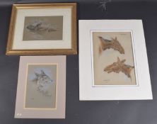 RAYMOND JOHN VANDENBURGH (BRITISH 1889-1960) Three studies of animals. Rhino, Coyote and Moose,