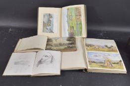 VICTORIAN SCHOOL A sketch book of drawings and watercolours from 'Places around Court Colman'