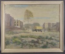 GEORGE WEISSBORT (1928 - 2013) LOADING THE TRUNK Signed and dated, 19653, framed 79cm x 102cm