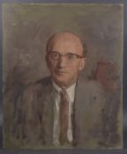 GEORGE WEISSBORT (1928 - 2013) A PORTRAIT HEAD AND SHOULDERS OF A MAN Signed, oli on board,