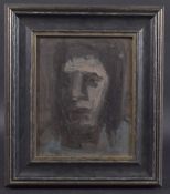 GEORGE WEISSBORT (1928 - 2013) A FACE Signed oil on board, framed 28cm x 20cm.