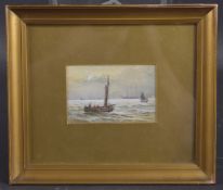 CHARLES FREDERICK ALLBON (1856-1926) Fishing boats at sea, watercolour, signed, 3
