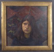 JANE BOND (b.1939) Head and shoulder portrait of a model when a student at Royal Academy oil on