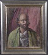 GEORGE WEISSBORT (1928 - 2013) A SELF PORTRAIT Oil on canvas on board, framed 54cm x 46cm