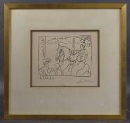 Pablo Picasso (1881-1973) Le Picador, Lithograph, 1961, Stanley Moss New York Gallery label verso,