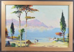 CECIL ROCHFORT D'OYLY JOHN (1906-1993) 'Santa Margarita, near Portofino, Italian Riviera' oil on