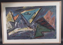 SYDNEY BALL (AUSTRALIAN 1933-2017) 'Levans Wall' Abstract, mixed media and oil on paper, signed