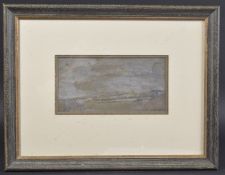 GEORGE WEISSBORT (1928 - 2013) WINDY SHORE Signed, oil on panel, framed. 12cm x 24cm
